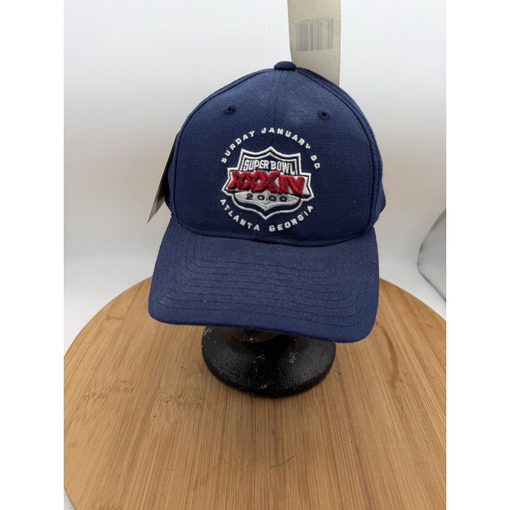 Super Bowl XXXIV‎ 2000 Baseball CAP/Hat Logo 7 Blue  LA Rams-Titans NWT